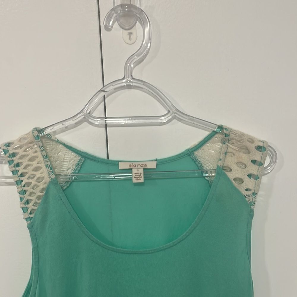 ELLA MOSS boho festival crochet shoulder sleeveless top small - Picture 5 of 6